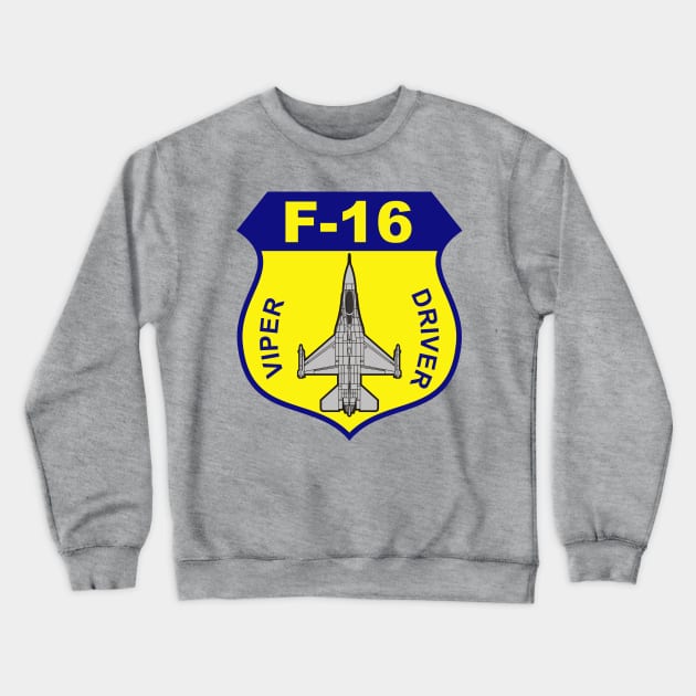 F16 Fighting Falcon Crewneck Sweatshirt by MBK